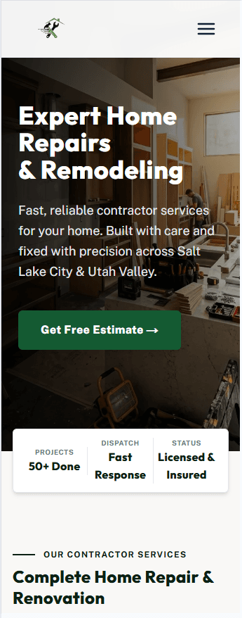 WeFixItFast Remodeling mobile preview