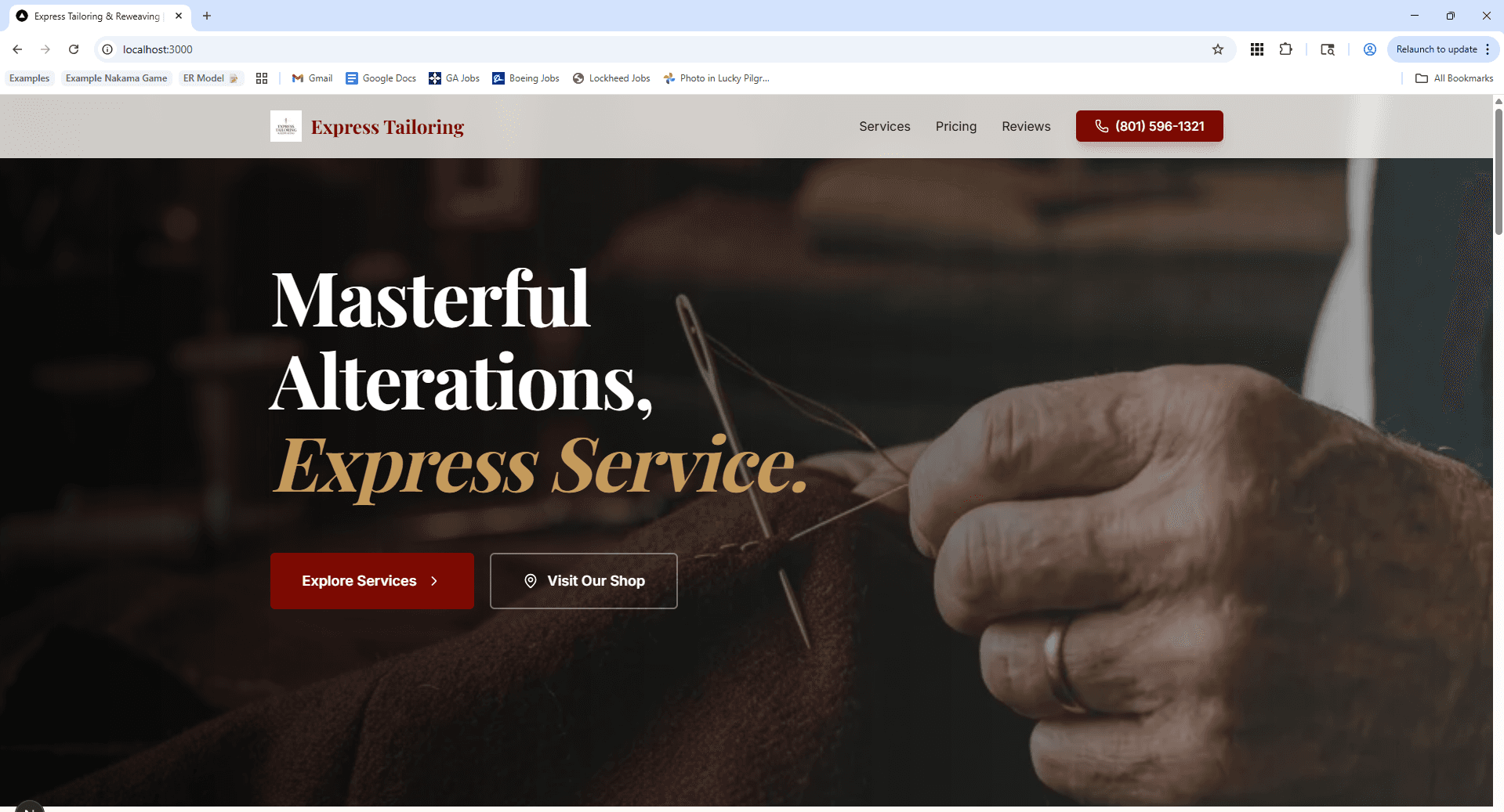 Express Tailoring Demo Preview